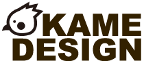 オカメデザインホームページ作成事業所のロゴ。